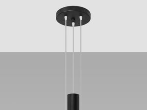 Miniaturka 1 - Designerska lampa LED z czarnymi zwisami tubowymi