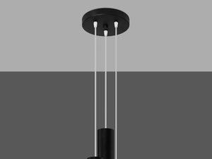 Miniaturka 2 - Czarna lampa wisząca z tubami LED, styl nowoczesny