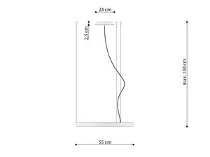 Miniaturka 33 - Przekrój profilu LED do zabudowy sufitowej