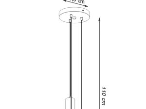 Miniaturka 6 - Schemat techniczny nowoczesnej lampy wiszącej