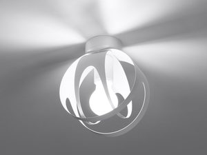 Miniaturka 2 - Nowoczesna biała lampa sufitowa LED z kulistym designem