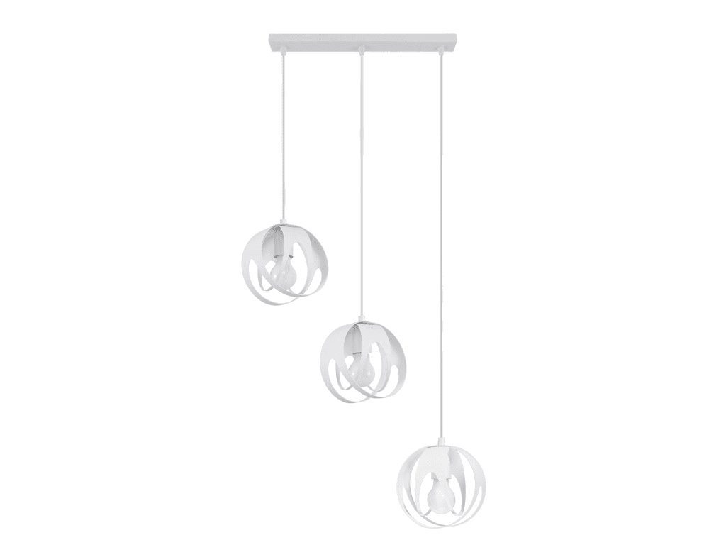 Awangardowa Stalowa Lampa Wisząca TUNDRA 3L