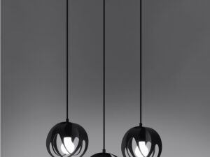 Miniaturka 5 - Nowoczesna lampa wisząca z trzema czarnymi kulami LED