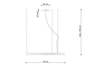 Miniaturka 46 - Przekrój techniczny profilu LED do sufitu