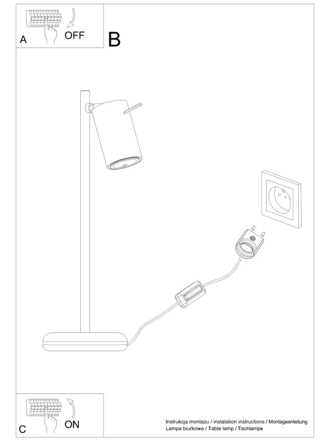 Lampa Biurkowa RING Minimalistyczna