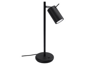 Miniaturka 3 - Czarna lampa stołowa LED z okrągłą podstawą, styl loftowy