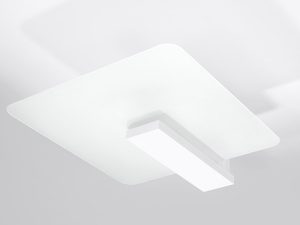 Miniaturka 2 - Minimalistyczny plafon biały z LED do nowoczesnej sypialni