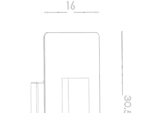 Miniaturka 6 - Rysunek techniczny plafonu LED z jednopunktowym źródłem