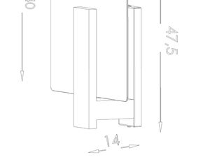 Miniaturka 9 - Rysunek montażu nowoczesnej lampy LED wiszącej