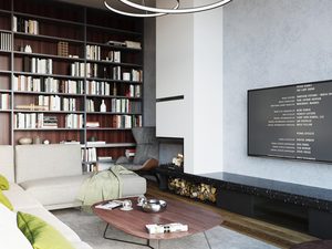 Miniaturka 25 - Lampa LED z podwójnym pierścieniem do nowoczesnego salonu