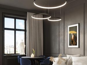 Miniaturka 28 - Designerska lampa LED nad stylowym salonem