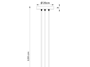 Miniaturka 6 - Wymiarowy szkic drewnianych lamp wiszących – długość przewodów
