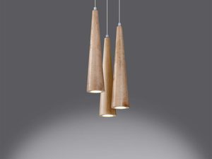 Miniaturka 2 - Potrójna drewniana lampa wisząca w stylu skandynawskim