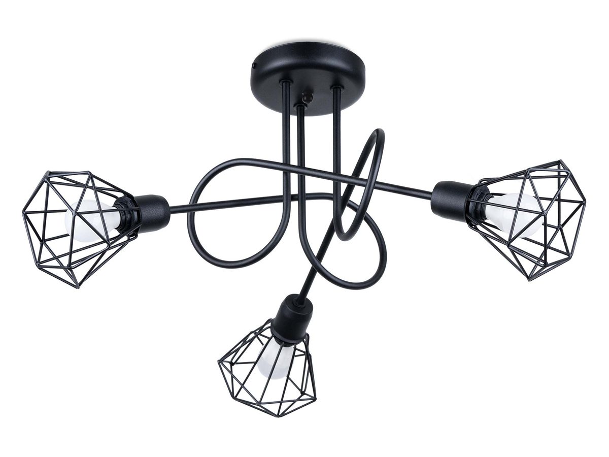 Żyrandol Loftowy KALISTO 3S Czarny