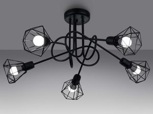 Miniaturka 2 - Detal klatkowego kinkietu – zbliżenie na czarną oprawkę i przewód