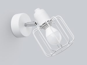 Miniaturka 2 - Reflektor biały z siatką – detal klosza i uchwytu