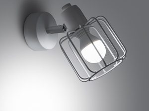 Miniaturka 3 - Lampa z białymi kloszami koszowymi – widok z boku