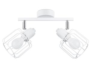 Miniaturka 1 - Biała lampa z dwoma reflektorami w klatce – układ liniowy