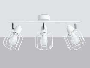 Miniaturka 2 - Potrójna biała lampa z industrialnymi kloszami LED