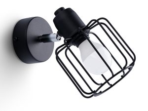 Miniaturka 4 - Lampa z czarnymi kloszami typu kosz – styl loft