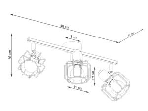 Miniaturka 5 - Projekt techniczny klatkowej lampy z trzema punktami LED