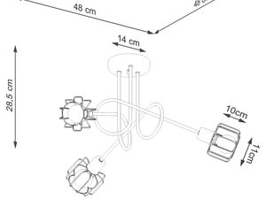 Miniaturka 7 - Techniczny rysunek żyrandola
