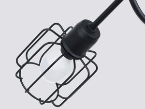 Miniaturka 3 - Klatkowy kinkiet industrialny w czarnym kolorze – druciana oprawa