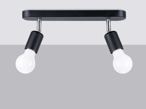 Miniaturka 1 - Lampa z dwoma reflektorami na prostokątnej podstawie – styl loftowy