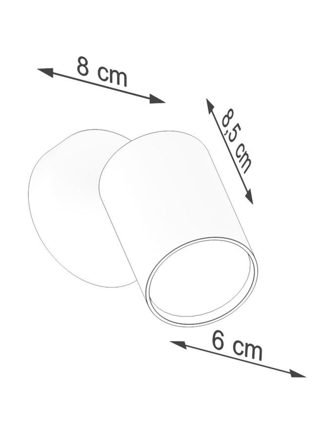 Minimalistyczny Kinkiet Metalowy Biały LEXUS 1