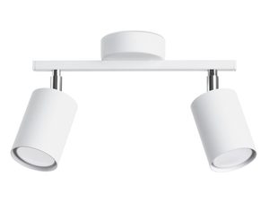 Miniaturka 1 - Lampa LED w wersji białej z dwoma reflektorami tubowymi na białym tle