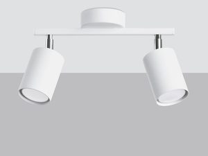 Miniaturka 2 - Lampa LED w wersji białej z dwoma reflektorami tubowymi