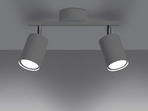 Miniaturka 3 - Podwójna lampa LED z szarymi reflektorami tubowymi