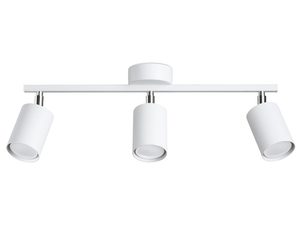 Miniaturka 1 - Potrójna biała lampa LED z reflektorami punktowymi na białym tle