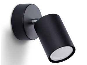 Miniaturka 4 - Pojedynczy reflektor LED czarny – mocowanie ścienne