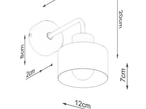 Miniaturka 7 - Techniczny rysunek czarnego kinkietu