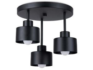 Miniaturka 9 - Czarna lampa sufitowa do nowoczesnych wnętrz