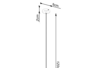 Miniaturka 7 - Lampa wisząca – schemat z długością przewodu 120 cm