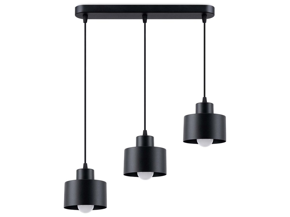 Nowoczesna lampa wisząca SANTO 3 Czarna