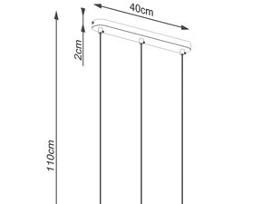 Miniaturka 6 - Trzy czarne lampy wiszące z metalowymi kloszami i długimi kablami