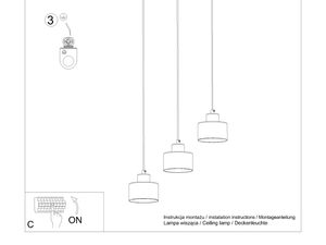 Miniaturka 7 - Instrukcja montażu lampy wiszącej z pierścieniem – widok z góry