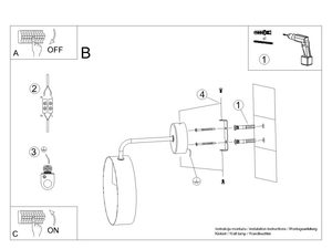 Miniaturka 8 - Instrukcja montażu kinkietu z kloszem w kształcie pierścienia