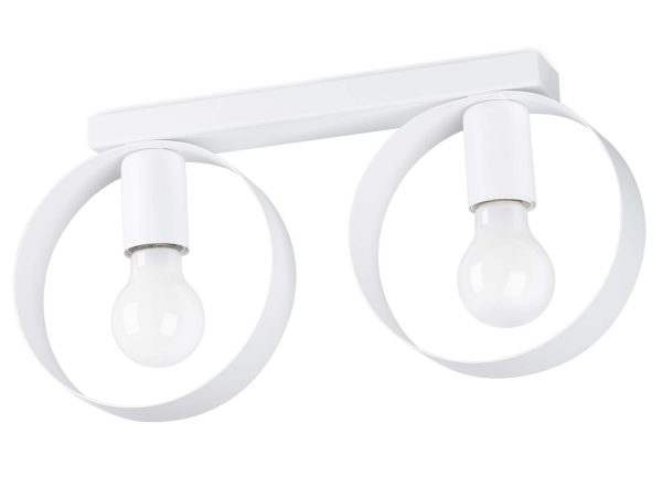 Designerska lampa sufitowa z zaokrąglonymi kloszami i żarówkami LED