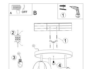 Miniaturka 8 - Instrukcja montażu plafonu z dwoma kloszami w kształcie pierścieni