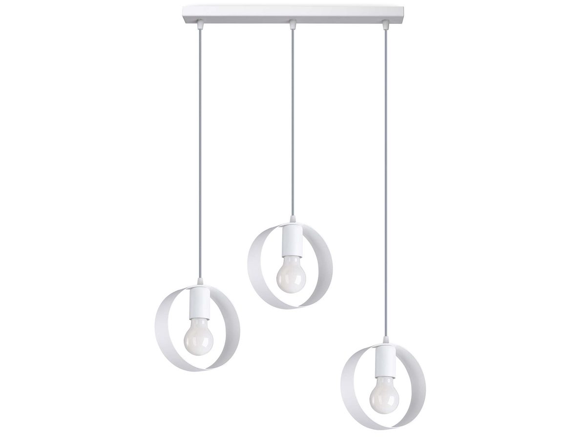 Elegancka Stalowa Lampa Wisząca TRIAD 3 Biała