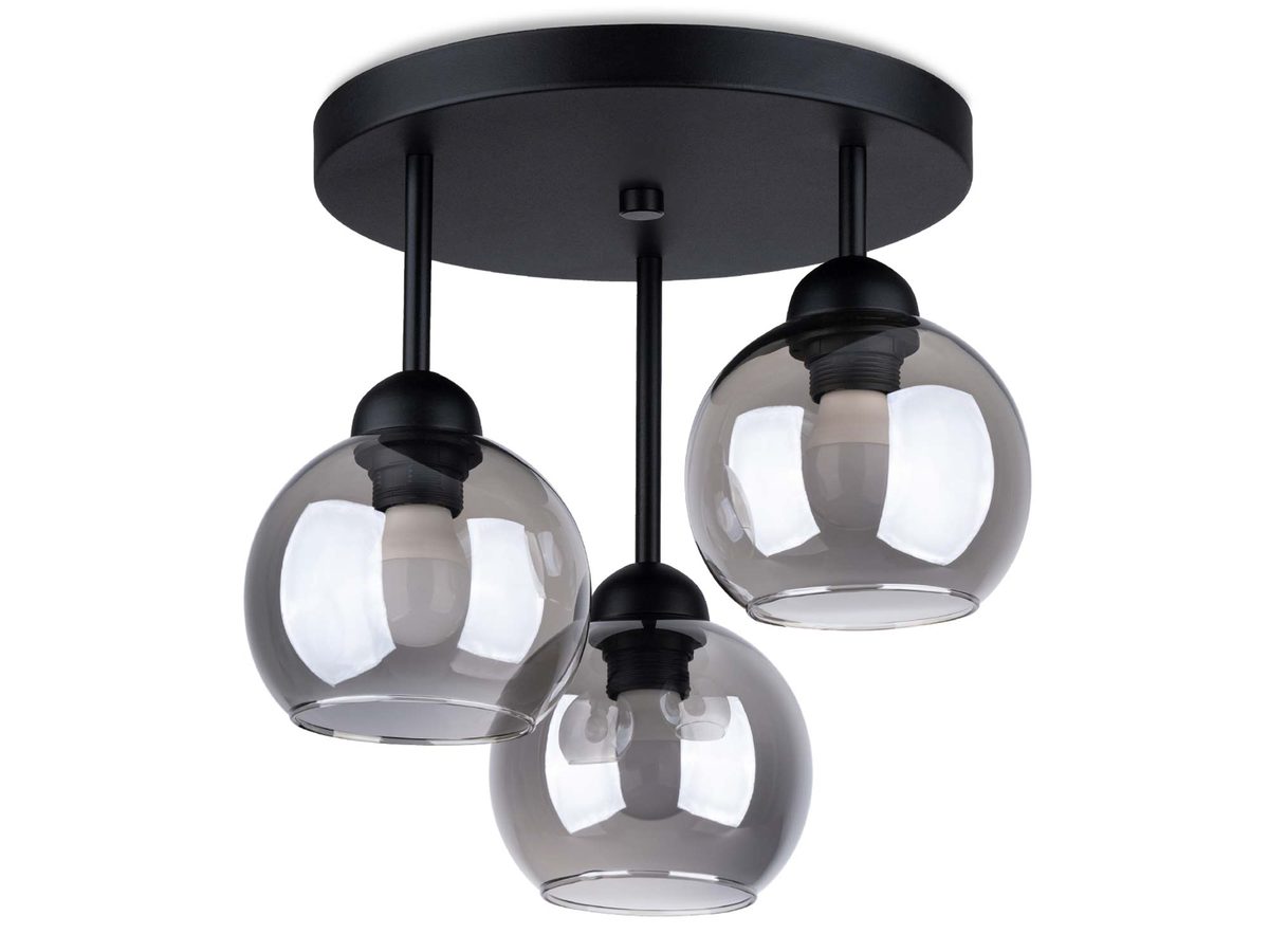 Żyrandol Stalowy Nowoczesny CALIX 3 Czarny