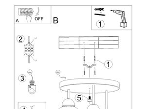 Miniaturka 7 - Instrukcja montażu lampy z trzema kulistymi kloszami