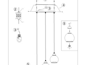 Miniaturka 6 - Instrukcja montażu kinkietu – uchwyt ścienny i elementy mocujące
