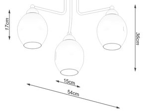 Miniaturka 7 - Dekoracyjna lampa sufitowa z kulami w stylu industrialnym