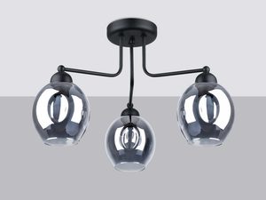 Miniaturka 1 - Lampa zamontowana na suficie w nowoczesnym salonie
