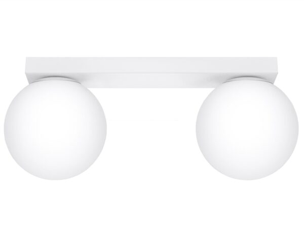 Dwie kule LED na białym tle – widok frontalny